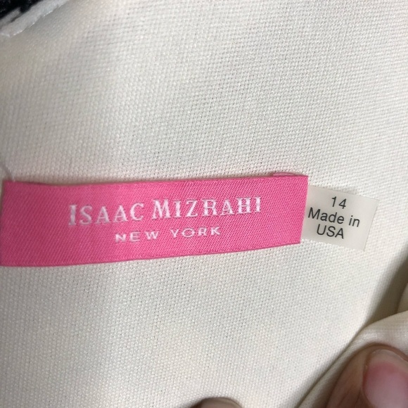 Issac Mizrahi Black Crocheted Dress with Off White Underlay SZ 14 - Picture 5 of 13